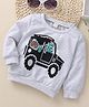 Kookie Kids Full Sleeves Sweatshirt Car Print - Grey