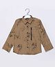 Knotty Kids Full Sleeves Printed Shirt - Brown