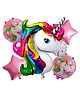 Amfin Unicorn Themed Foil Balloons with Pink - Pack of 5