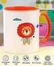 Pine Kids Ceramic Mug Lion Print Orange - 330 ml