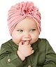 Syga Turban Flower Style Photography Cap Peach - Circumference 36 to 55 cm 