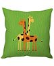 Stybuzz Cute Giraffes Cushion Cover  - Green