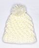 Knits & Knots  crochetSolid Color Snow Cap - Diameter 32cm - Cream-  Diameter- 32cm