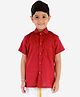 JBN Creation Half Sleeves Solid Colour Shirt - Red