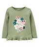Carter's Floral Jersey Top - Green