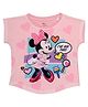 Disney By Crossroads Short Sleeves Minnie Mouse Printed Top - Light Pink