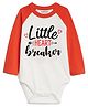 KNITROOT Little Heart Breaker Print Full Sleeves Onesie - White