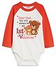 KNITROOT Full Sleeves 1st Valentine Print Onesie - White