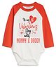 KNITROOT Valentine Day Print Full Sleeves Onesie - White