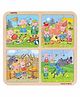Webby 4 in 1 The Three Little Pigs Wooden Puzzle Multicolor - 36 Pieces