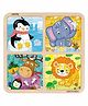 Webby 4 in 1 Animals  Wooden Puzzle Multicolor - 36 Pieces
