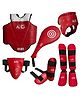 AXG New Goal Karate Taekwondo Muay Thai Kick Kickboxing Kit - Red (Medium)