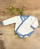 COCOON ORGANICS Full Sleeves Printed Kimono Style Onesie - Beige