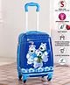 Babyhug Kid's Expandable Trolley Bag Bear Print Blue - 18 Inches| Shock Resistant| Telescopic Handle| Water Resistant| Easy Zipper Closure| Durable Wheels