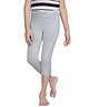 Tiny Girl Solid Three Fourth Leggings - Light Grey