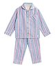 Cherry Crumble By Nitt Hyman Full Sleeves Striped Night Suit - Blue & Pink