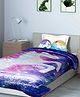 Saral Home Unicorn Velvet Quilt With 2 Cushions - Blue