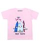 KNITROOT Half Sleeves Yay I Got My First Tooth Print Tee - Pink