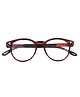 Optify Oval UV Protection Light Blocking Zero Power Glasses - Red