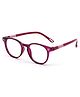 Optify Oval UV Protection Light Blocking Zero Power Glasses - Purple