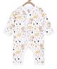 The Mom Store Full Sleeves Bear Print Romper - White