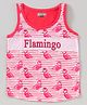 Eteenz Sleeveless Stripe Tee Flamingo Print - Fuchsia