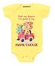 KNITROOT Short Sleeves Mamu's House Print Onesie - Yellow