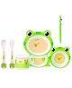 FunBlast Bamboo Fibre Frog Theme Dining Set of 5- Multicolor