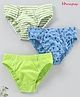 Honeyhap Premium Cotton Elastane   Anti-Microbial  Finish Briefs Pack of 3 - Mutlicolor