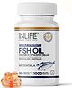 INLIFE Fish Oil Omega 3 Double Strength Supplement for Men Women 1000mg 60 Liquid Filled Capsules