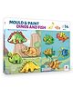 TOYKRAFTT Mould & Paint Dinos & Fish Magnet Craft Kit - Multicolour