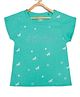 Tiny Girl Animal Print Short Sleeves Tee - Green