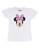 Disney By Crossroads Short Sleeves Minnie Print Tee - White