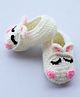 Woonie Handmade Bunny Design Booties - Cream