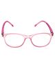 Spiky Blue Block Zero Power TR90 Anti Glare Glasses - Pink 