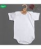 COCOON ORGANICS 100% Organic Cotton Half Sleeve Solid Onesie  - White