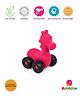 Rubbabu Pull Along Giraffe Toy - Dark Pink