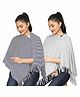 Nene Multi Purpose Mother's Breast Feeding Shawl Pack Of 2 - Grey White
