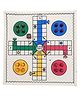 Simple Days Canvas Cloth Ludo Game - Multicolour