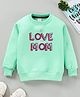 Olio Kids Full Sleeves Sweatshirt Text Print - Green