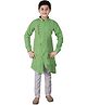 P-MARK Full Sleeves Self Design Kurta & Pajama Set - Light Green