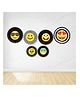 Untumble Emoji Paper Fans Pack of 6 - Yellow