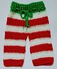 Knits & Knots  crochetStriped Full Length Bottoms - Red & White