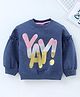 Play by Little Kangaroos Full Sleeves Sweatshirt Text Print - Blue