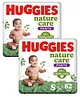 Huggies Nature Care 100% Organic Cotton Premium Baby Diaper Pants Small Size - 82 Pieces - (Pack of 2)