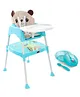 Babyhug 3 in 1 Play & Grow High Chair With 5 Point Safety Harness And Anti-Slip Base - Blue