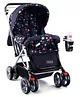 Babyhug Comfy Ride Stroller With Reversible Handle - Dark Navy Blue