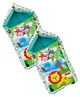 Fisher Price 3 in 1 Baby Carry Nest Monkey & Lion Print - Blue (Pack of 2)