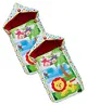 Fisher Price 3 in 1 Baby Carry Nest Monkey & Lion Print - Red (Pack of 2)