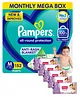 Pampers All round Protection Pants, Medium size (MD) 152 Count, Anti Rash diapers, Lotion with Aloe Vera & Babyhug Soothing Lavender & Chamomile Wipes - 72 Pieces - (Pack of 5)